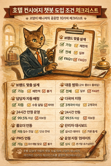 컨시어지 챗봇 도입 비교표